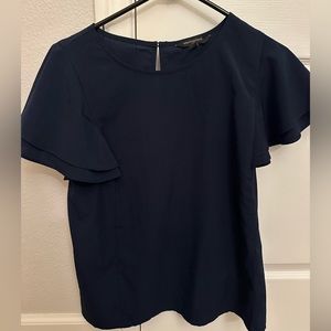 Banana Republic Navy Blue Short Sleeve Blouse